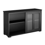 Buffet commode bas réglable noir 106, 5x33x62, 5cm Buffet commode bas réglable noir 106, 5x33x62, 5cm