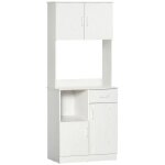 Buffet de cuisine 4 portes 1 tiroir mdf blanc