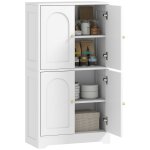 Buffet cuisine 4 portes tagres rglables panneau de particules blanc