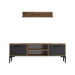 Buffet effet bois 80, 4x40h100, 4 cm blanc brillant