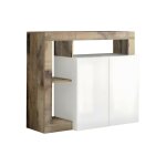 Buffet effet bois , blanc