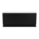 Buffet effet bois noir, blanc