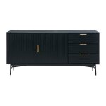 Buffet effet bois noir, dor