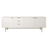 Buffet enfilade vintage 3 portes 3 tiroirs blanc l220