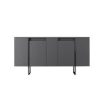 Buffet avec étagères 4 portes l160 cm - gris anthracite Buffet avec étagères 4 portes l160 cm - gris anthracite