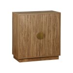 Buffet exotique 2 portes, effet bois de manguier rainuré Buffet exotique 2 portes, effet bois de manguier rainuré
