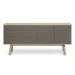 Buffet en frêne 2 portes + 3 tiroirs 180 cm, hauteur 94 cm Buffet en frêne 2 portes + 3 tiroirs 180 cm, hauteur 94 cm