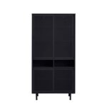 Buffet haut 180cm en m�tal grillag� peex m�tal noir 90x40x180cm