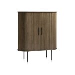 Buffet haut 2 portes bois fonc