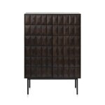 Buffet haut 2 portes 2 tiroirs bois foncé 90x130x44, 8 cm Buffet haut 2 portes 2 tiroirs bois foncé 90x130x44, 8 cm