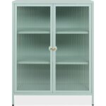 Buffet haut 2 portes vitres vert menthe