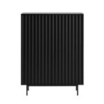 Buffet haut en bois 2 portes 2 tiroirs - noir Buffet haut en bois 2 portes 2 tiroirs - noir