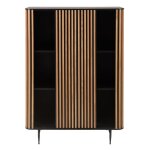 Buffet haut plaqué chêne, 1 porte coulissante linea Buffet haut plaqué chêne, 1 porte coulissante linea