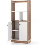 Buffet haut salon cuisine avec �tag�re � double porte 60 x 30 x 140 cm