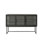 Buffet en mtal et verre ondul 120 cm