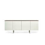 Buffet noyer et blanc laqu h76