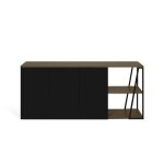 Buffet noyer et noir laqu h81