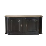 Buffet plateau en ch�ne 2 portes noir