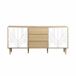 Buffet de rangement bois & blanc