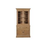 Buffet vaisselier en chêne 2 portes vitrées 2 tiroirs 2 portes bois Buffet vaisselier en chêne 2 portes vitrées 2 tiroirs 2 portes bois