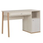 Bureau 1 porte 1 tiroir effet bois