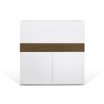 Bureau 1 tiroir blanc et chne naturel h109