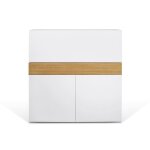 Bureau 1 tiroir effet bois blanc et chne naturel
