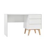 Bureau 3 tiroirs blanc beige Bureau 3 tiroirs blanc beige