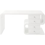 Bureau 4 tiroirs blanc Bureau 4 tiroirs blanc