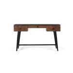 Bureau en bois palissandre et manguier plus métal Bureau en bois palissandre et manguier plus métal