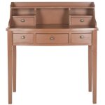 Bureau en bois de pin beige Bureau en bois de pin beige