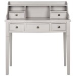 Bureau en bois de pin gris Bureau en bois de pin gris