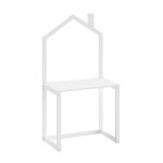 Bureau cabane en pin massif laqu blanc