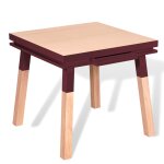 Bureau carr avec tiroir 90 cm, 100% frne massif