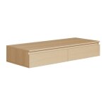 Bureau / coiffeuse murale, aspect ch�ne, 120 cm