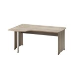 Bureau compact 90 ct gauche - effet bois fonc