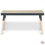 Bureau console rectangulaire 140 cm, 100% frêne massif Bureau console rectangulaire 140 cm, 100% frêne massif