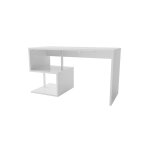 Bureau effet bois blanc 140x60 cm Bureau effet bois blanc 140x60 cm