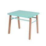 Bureau enfant en bois coloris naturel et vert menthe 50x43x40cm