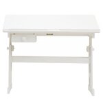 Bureau enfant r�glable et inclinable en bois massif, blanc