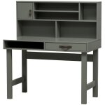 Bureau informatique en bois de pin soap vert Bureau informatique en bois de pin soap vert
