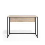 Bureau en mlamin et mtal chne 75x105x52 cm
