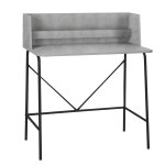 Bureau en métal et bois gris Bureau en métal et bois gris