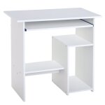 Bureau d'ordinateur plateau pour clavier panneau de particules blanc