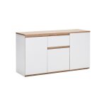 Bureau pivotant blanc et effet bois clair