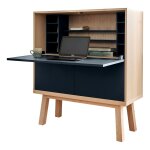 Bureau secrétaire avec rangement, 120 cm de large, en frêne Bureau secrétaire avec rangement, 120 cm de large, en frêne