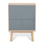 Bureau secrétaire avec rangement de 90 cm de large, en frêne Bureau secrétaire avec rangement de 90 cm de large, en frêne