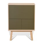 Bureau secrétaire avec rangement de 90 cm de large, en frêne Bureau secrétaire avec rangement de 90 cm de large, en frêne