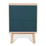 Bureau secrétaire avec rangement de 90 cm de large, en frêne Bureau secrétaire avec rangement de 90 cm de large, en frêne