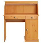 Bureau secrtaire avec volet roulant, en bois massif, effet antique